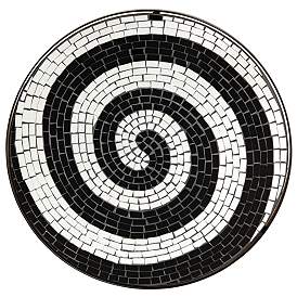 Image3 of Spiral Mosaic Black Iron Outdoor Accent Table more views