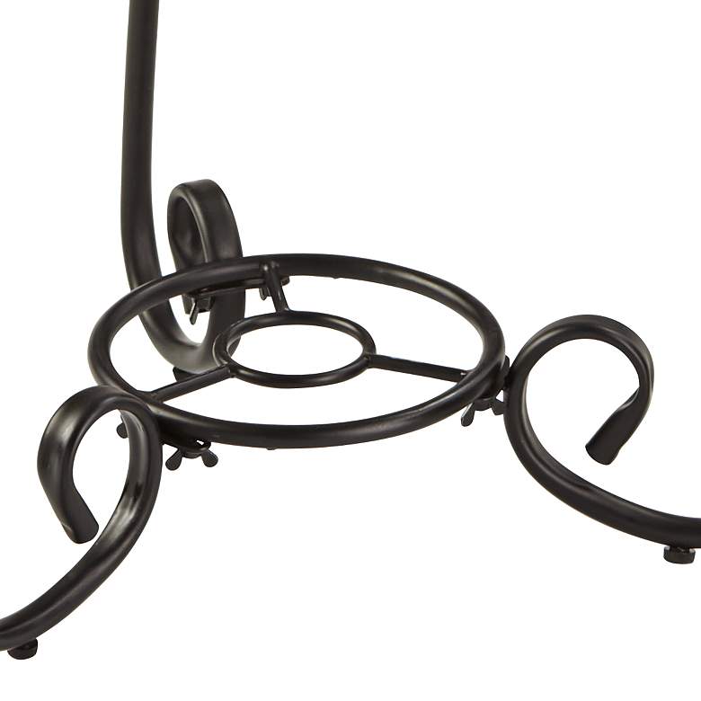 Image 4 Spiral Mosaic Black Iron Outdoor Accent Table more views