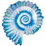 1_Spiral Shell 19" Wide Blue Metal Wall Decor