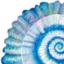 2_Spiral Shell 19" Wide Blue Metal Wall Decor more views