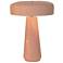Spire 17.75" Tall Gloss Blush Ceramic Table Lamp