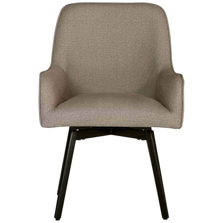 Image 3 Spire Camel Beige Fabric Luxe Swivel Accent Chair
