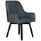 Spire Charcoal Gray Fabric Luxe Swivel Accent Chair