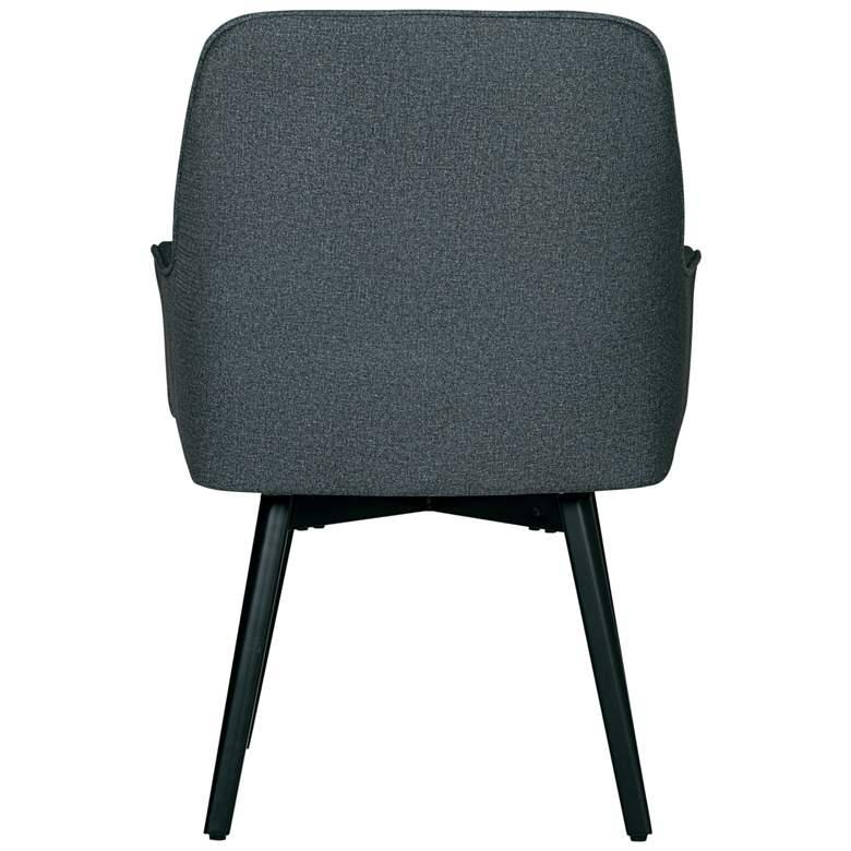 Image 6 Spire Charcoal Gray Fabric Luxe Swivel Accent Chair more views