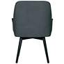 Spire Charcoal Gray Fabric Luxe Swivel Accent Chair