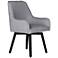 Spire Heather Gray Fabric Luxe Swivel Accent Chair