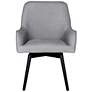 Spire Heather Gray Fabric Luxe Swivel Accent Chair in scene
