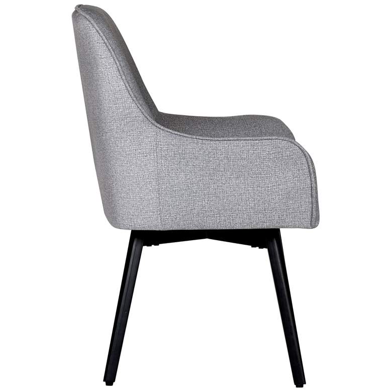 Image 5 Spire Heather Gray Fabric Luxe Swivel Accent Chair more views