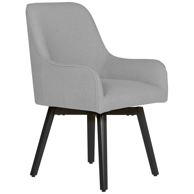 Image 2 Spire Heather Grey Fabric Luxe Swivel Accent Chair