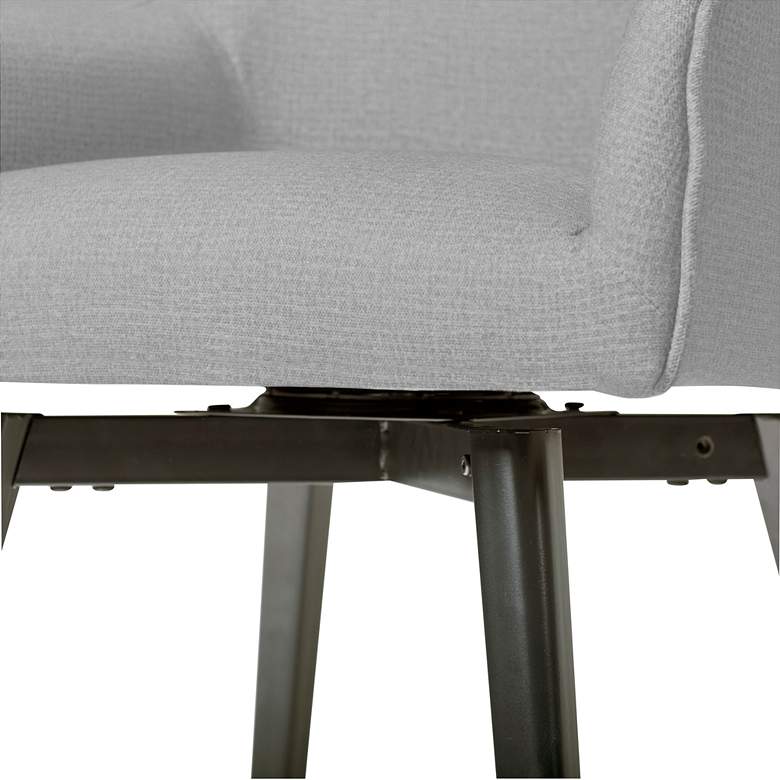 Image 4 Spire Heather Grey Fabric Luxe Swivel Accent Chair more views