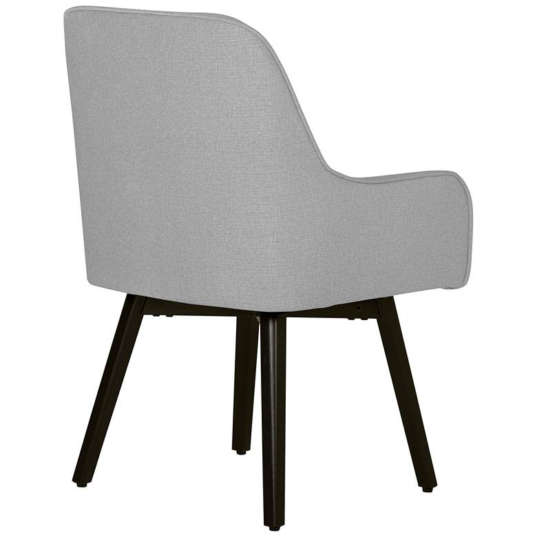 Image 7 Spire Heather Grey Fabric Luxe Swivel Accent Chair more views