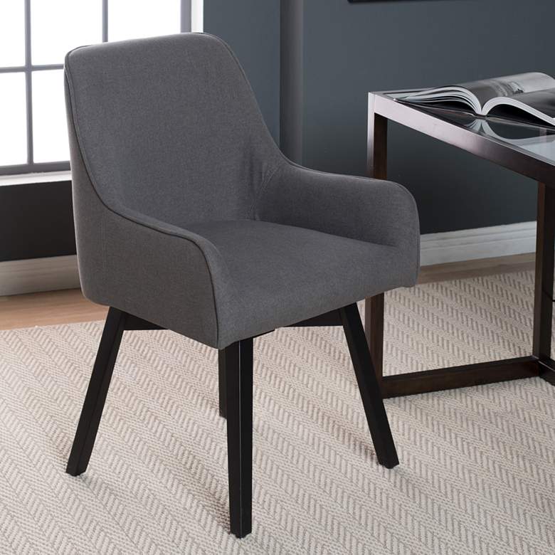Image 1 Spire Pewter Gray Fabric Swivel Task Chair