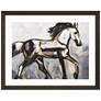 Spirit Horse 50" Wide Rectangular Giclee Framed Wall Art in scene