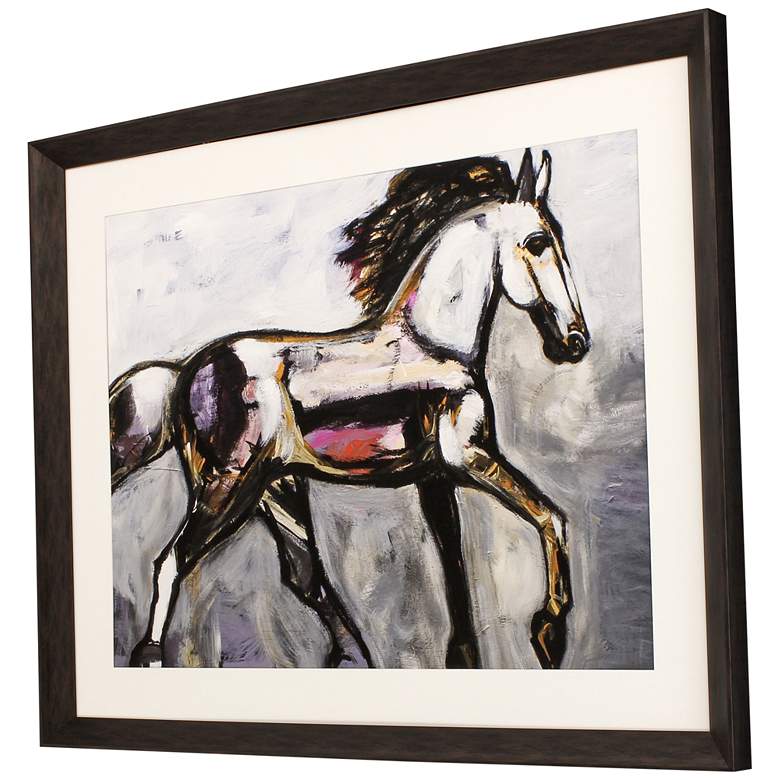 Image 5 Spirit Horse 50" Wide Rectangular Giclee Framed Wall Art more views
