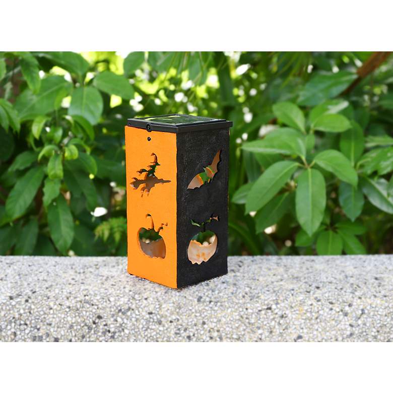 Image 6 Spirits 10 3/4 inch High Solar Powered Portable Halloween Lantern more views