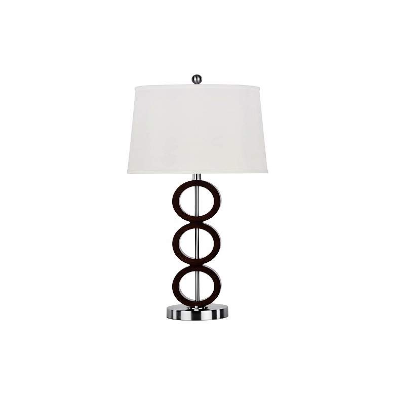 Image 1 Spiro Brushed Steel and Walnut Table Lamp