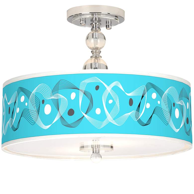 Image 1 Spirocraft Giclee 16 inch Wide Semi-Flush Ceiling Light