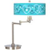Spirocraft Giclee Brushed Nickel Swing Arm LED Desk Lamp