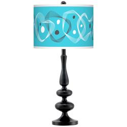 Spirocraft Giclee Paley Black Table Lamp