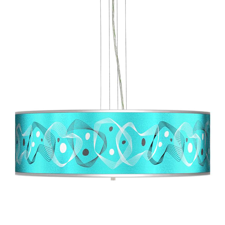 Image 1 Spirocraft Silver Metallic 24" Wide 4-Light Pendant Chandelier