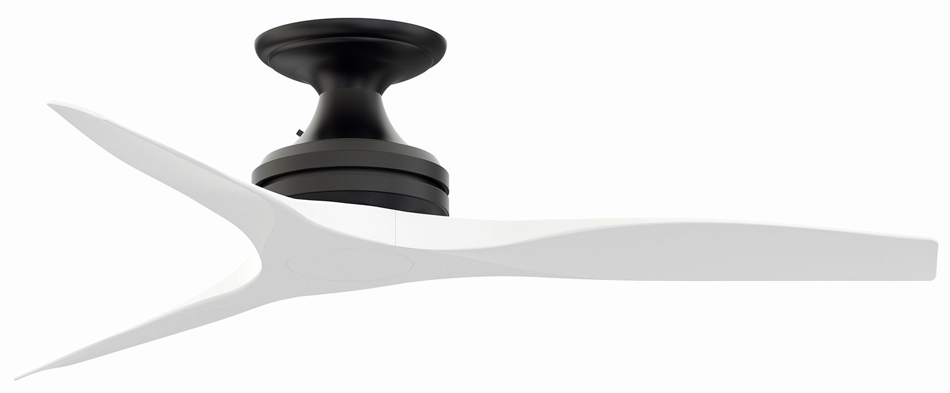 Spitfire 48 in Flush In/Out Fan - Black w/ Matte White Blades