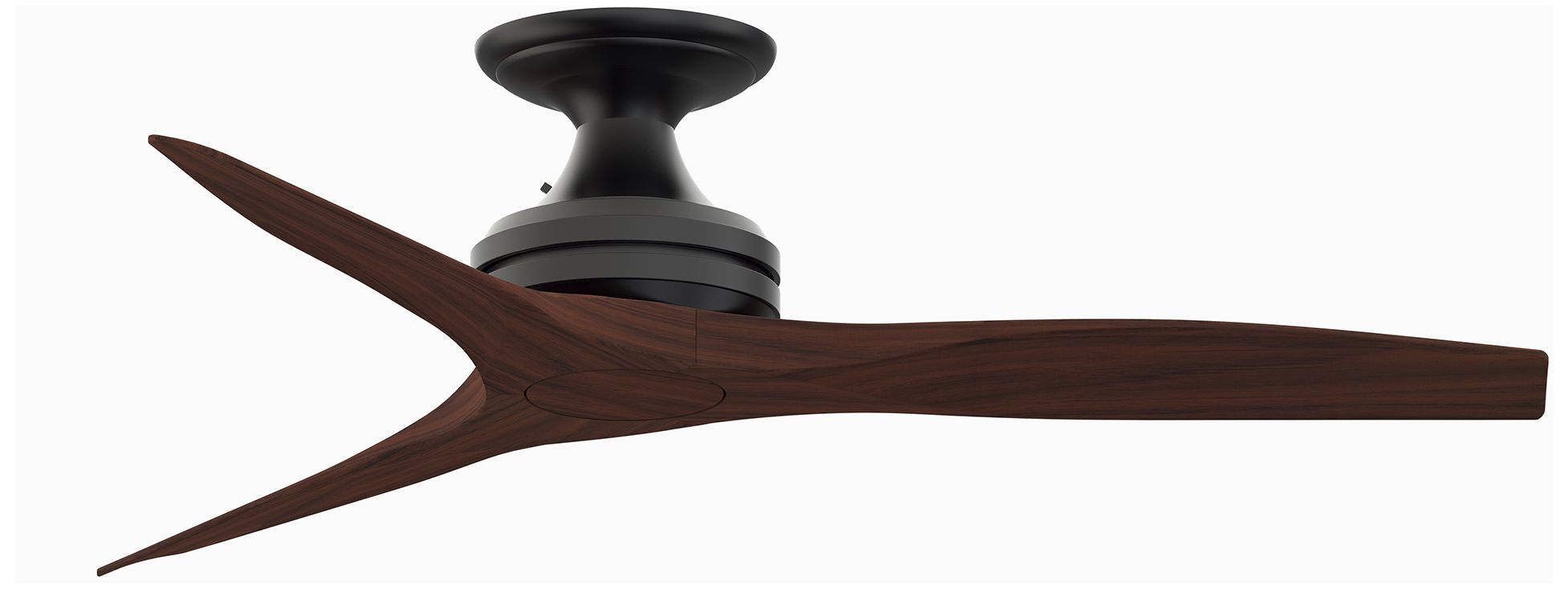 Spitfire 48 in Flush In/Out Fan - Black w/ Whiskey Wood Blades