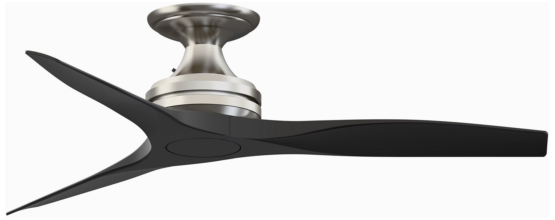 Spitfire 48 in Flush In/Out Fan - Br. Nickel w/ Black Blades