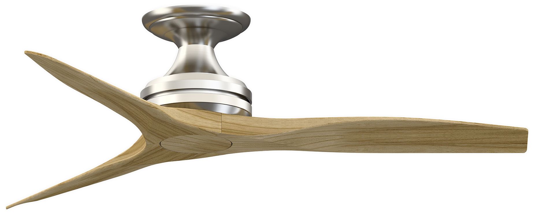 Spitfire 48 in Flush In/Out Fan - Br. Nickel w/ Natural Blades