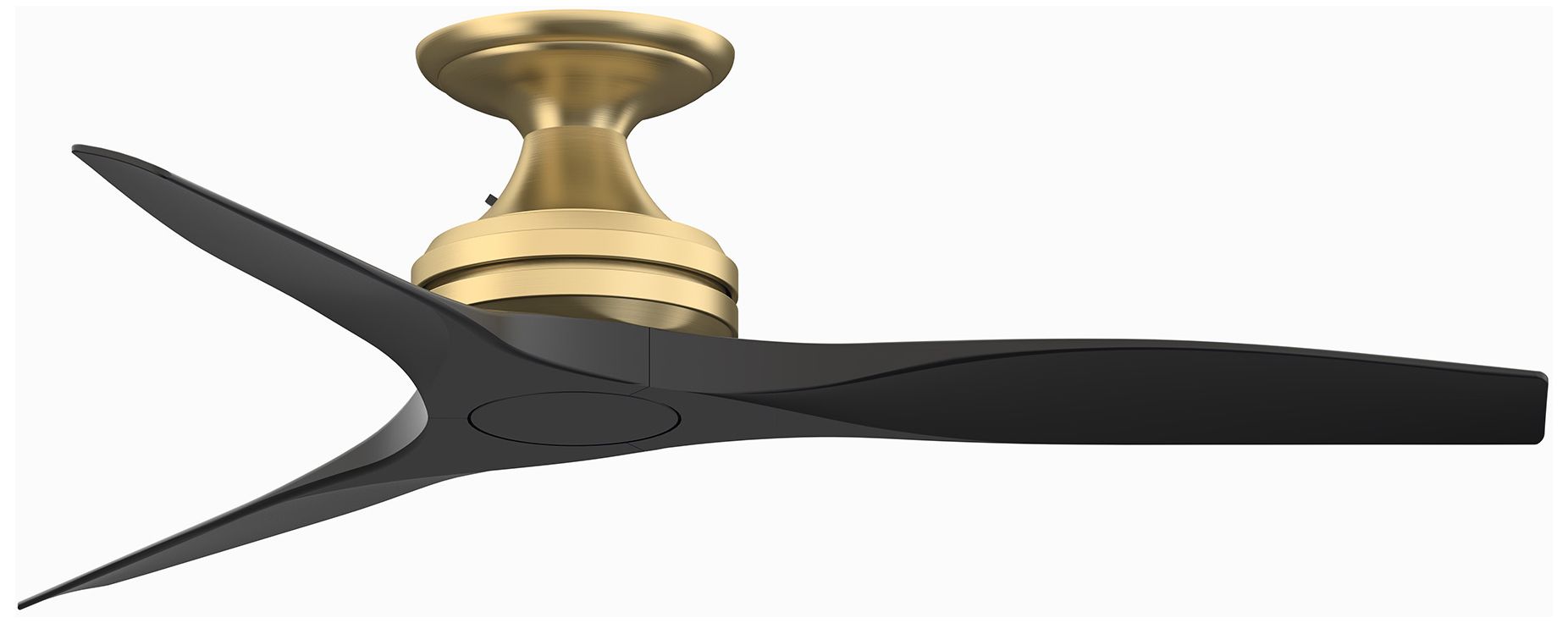 Spitfire 48 in Flush In/Out Fan - Br. Satin Brass w/ Black Blades