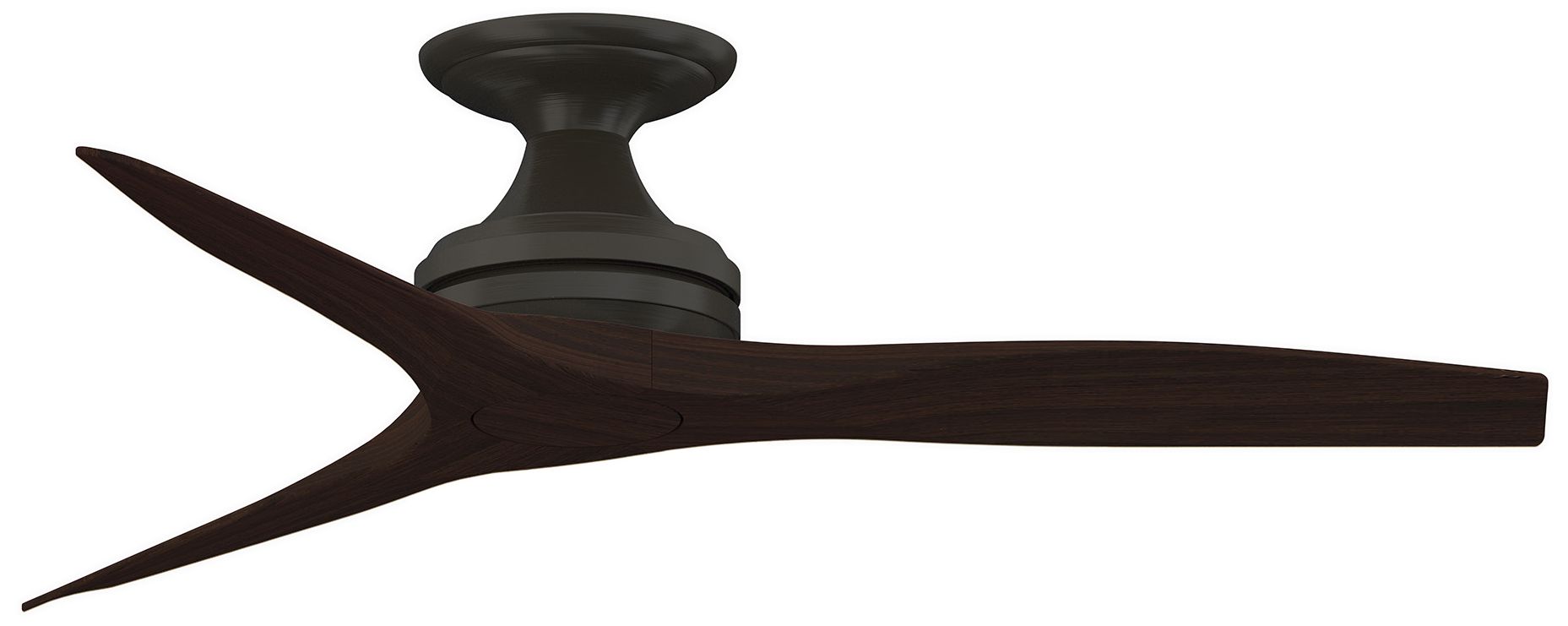 Spitfire 48 in Flush In/Out Fan - Dark Bronze w/ Dark Walnut Blades