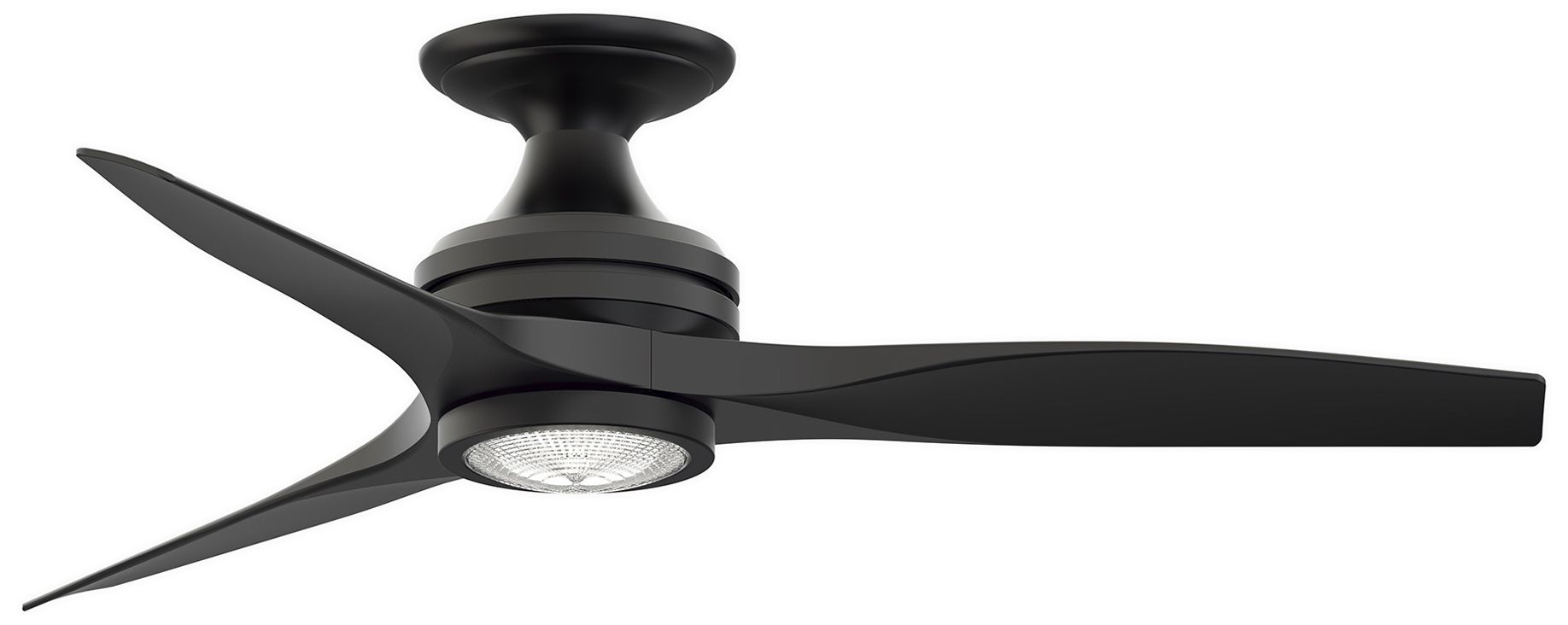 Spitfire 48 in Flush In/Out Fan w/ LED Lt Kit - Black Blades