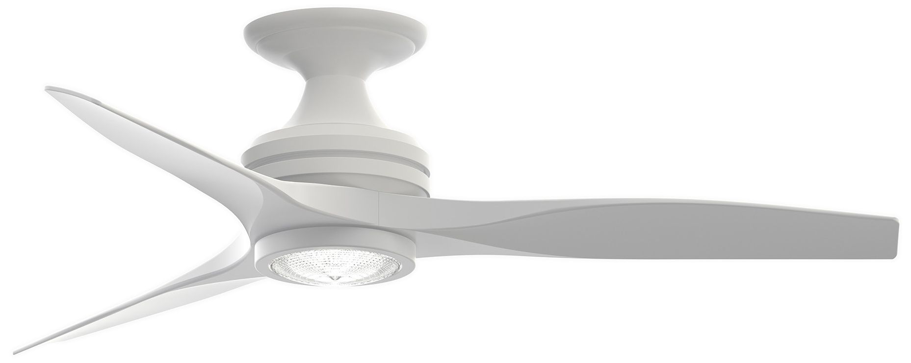 Spitfire 48 in Flush In/Out Fan w/ LED Lt Kit - Matte White Blades
