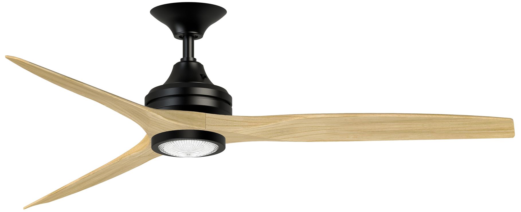 Spitfire 60 in In/Out Fan w/ LED Lt Kit - Black w/ Natural Blades