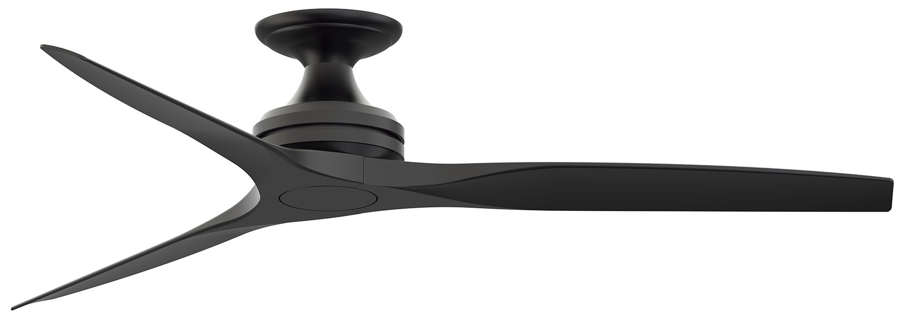 Spitfire 60 inch Flush Indoor/Outdoor Ceiling Fan - Black with Black Blades