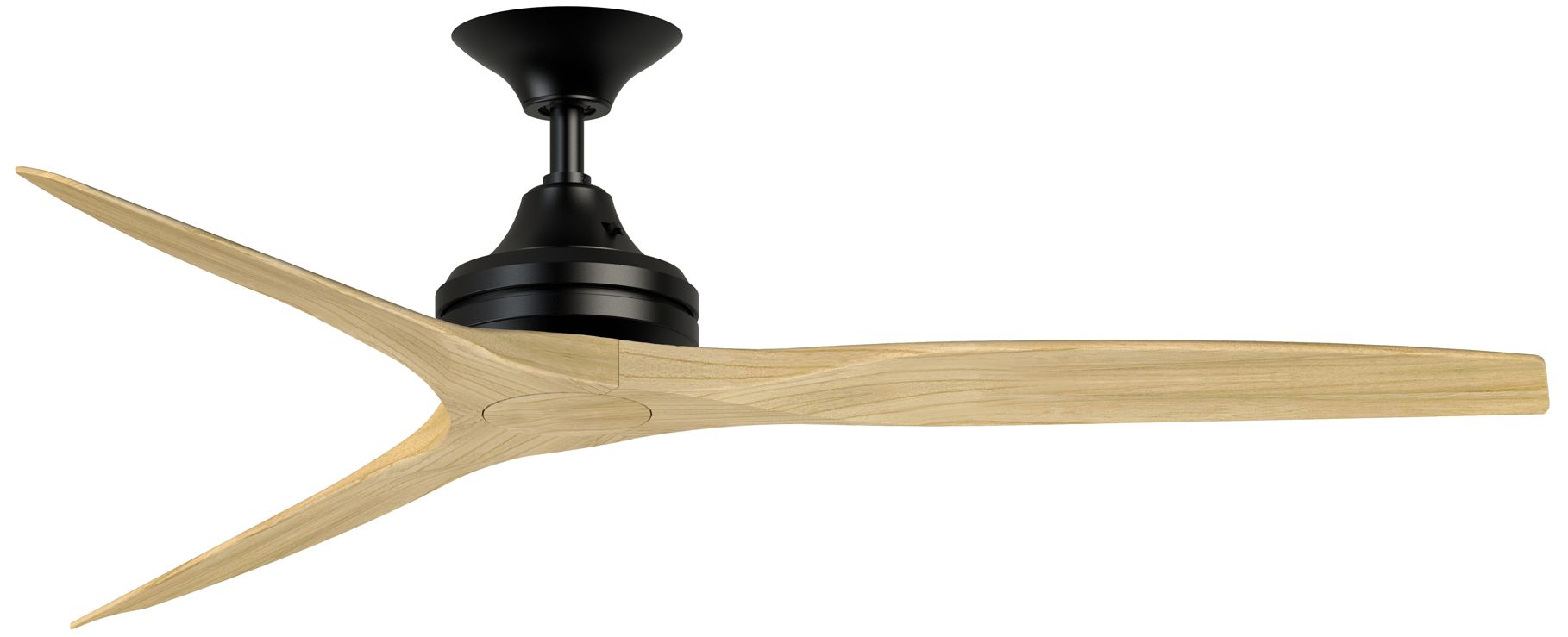 Spitfire 60 inch Indoor/Outdoor Ceiling Fan - Black with Natural Blades