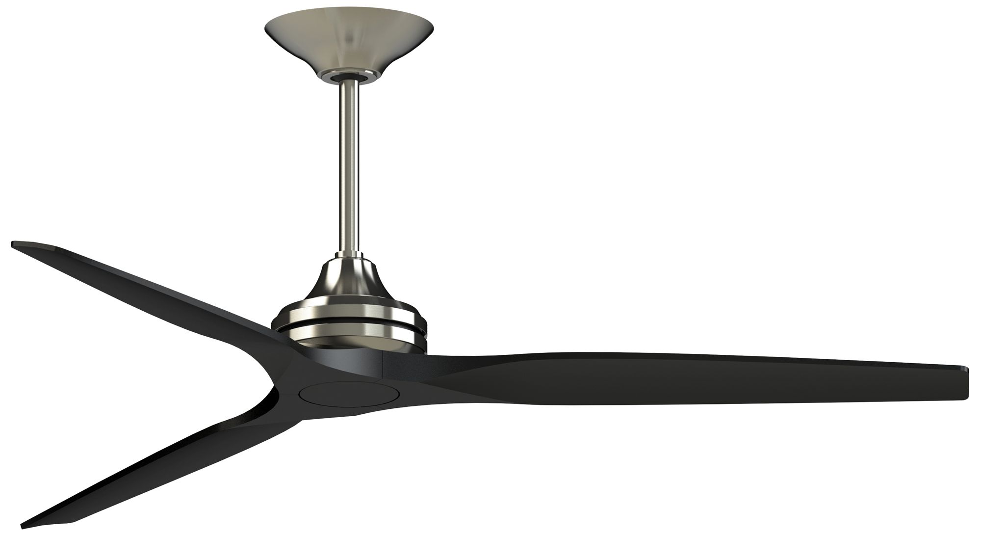 Spitfire DC Custom 64 in In/Out Smart Fan - Br. Nickel w/ Black Blades