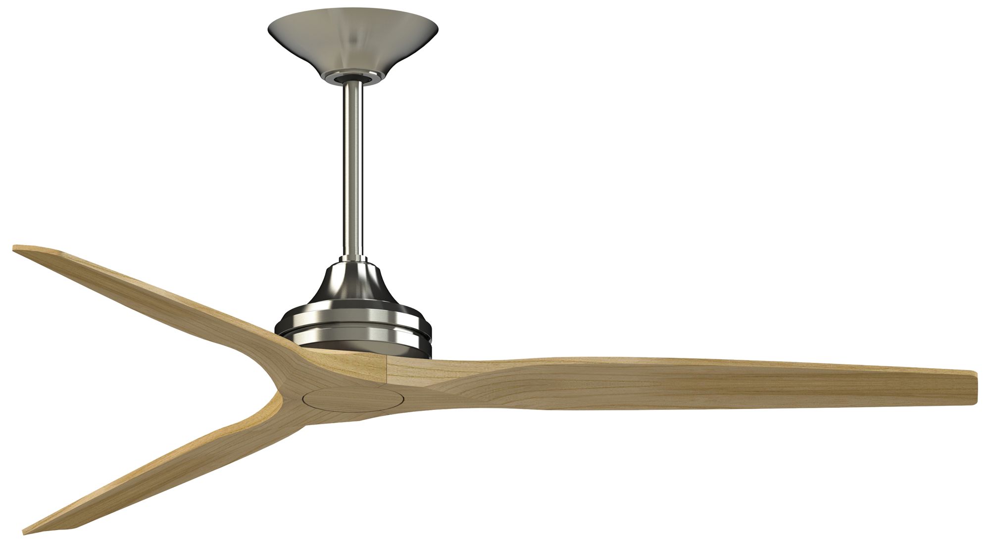 Spitfire DC Custom 64 in In/Out Smart Fan - Br. Nickel w/ Natural Blades