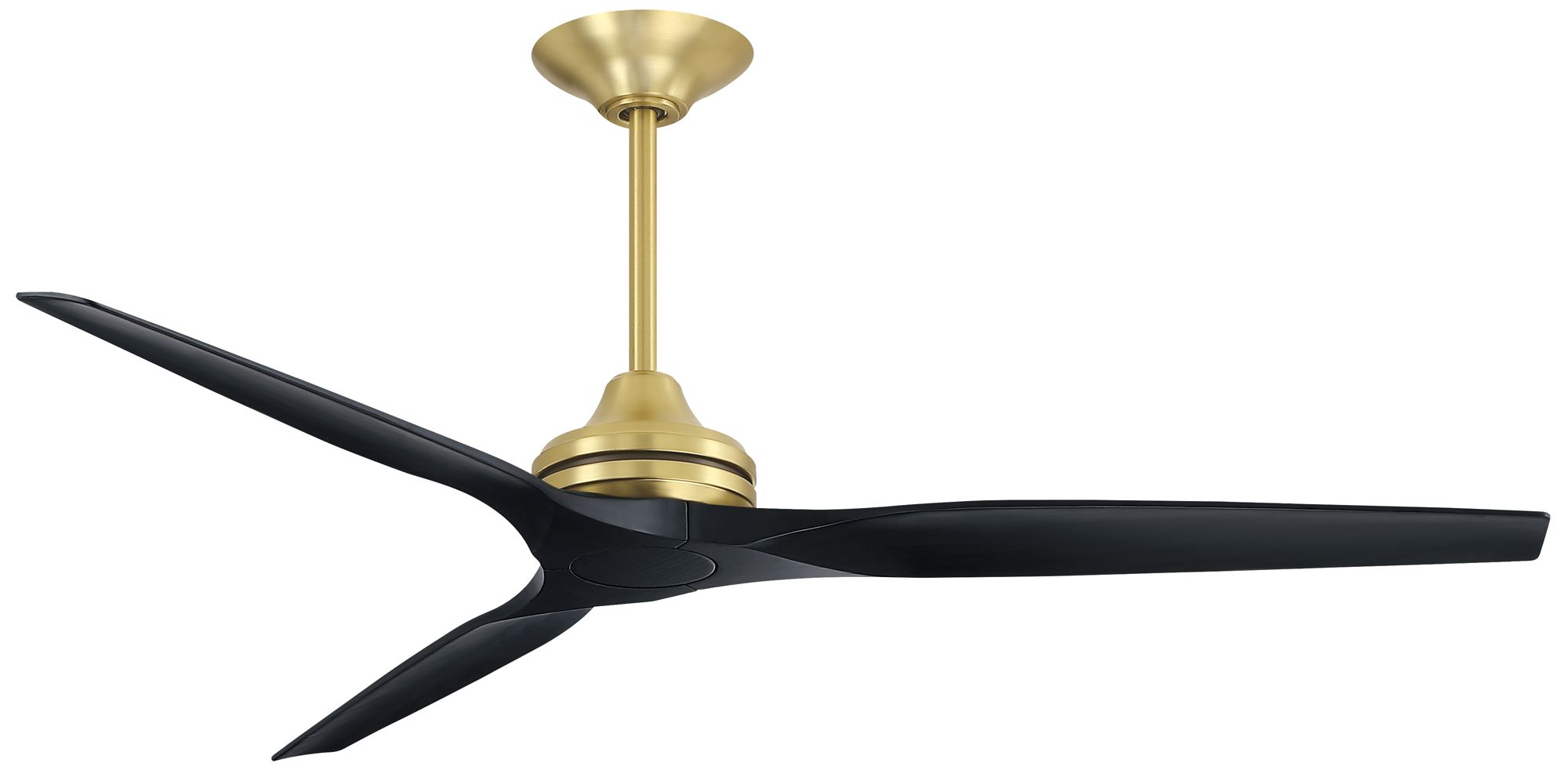 Spitfire DC Custom 64 in In/Out Smart Fan - Br. Satin Brass w/ Black Blades