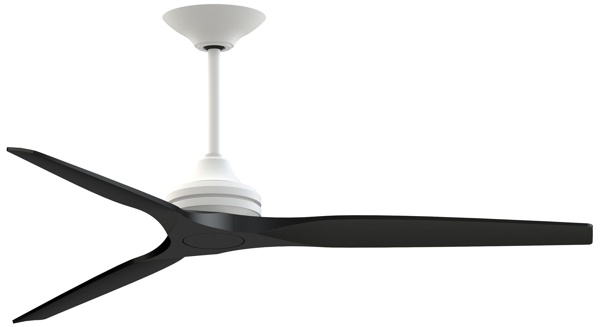 Spitfire DC Custom 64 in In/Out Smart Fan - Matte White w/ Black Blades