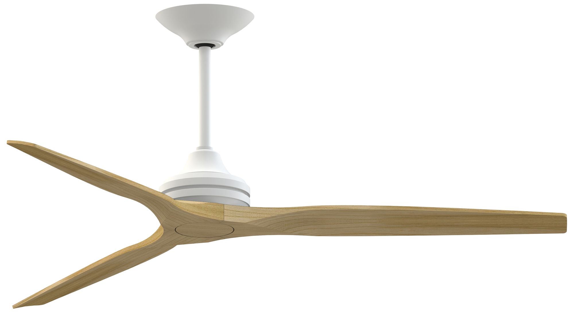 Spitfire DC Custom 64 in In/Out Smart Fan - Matte White w/ Natural Blades