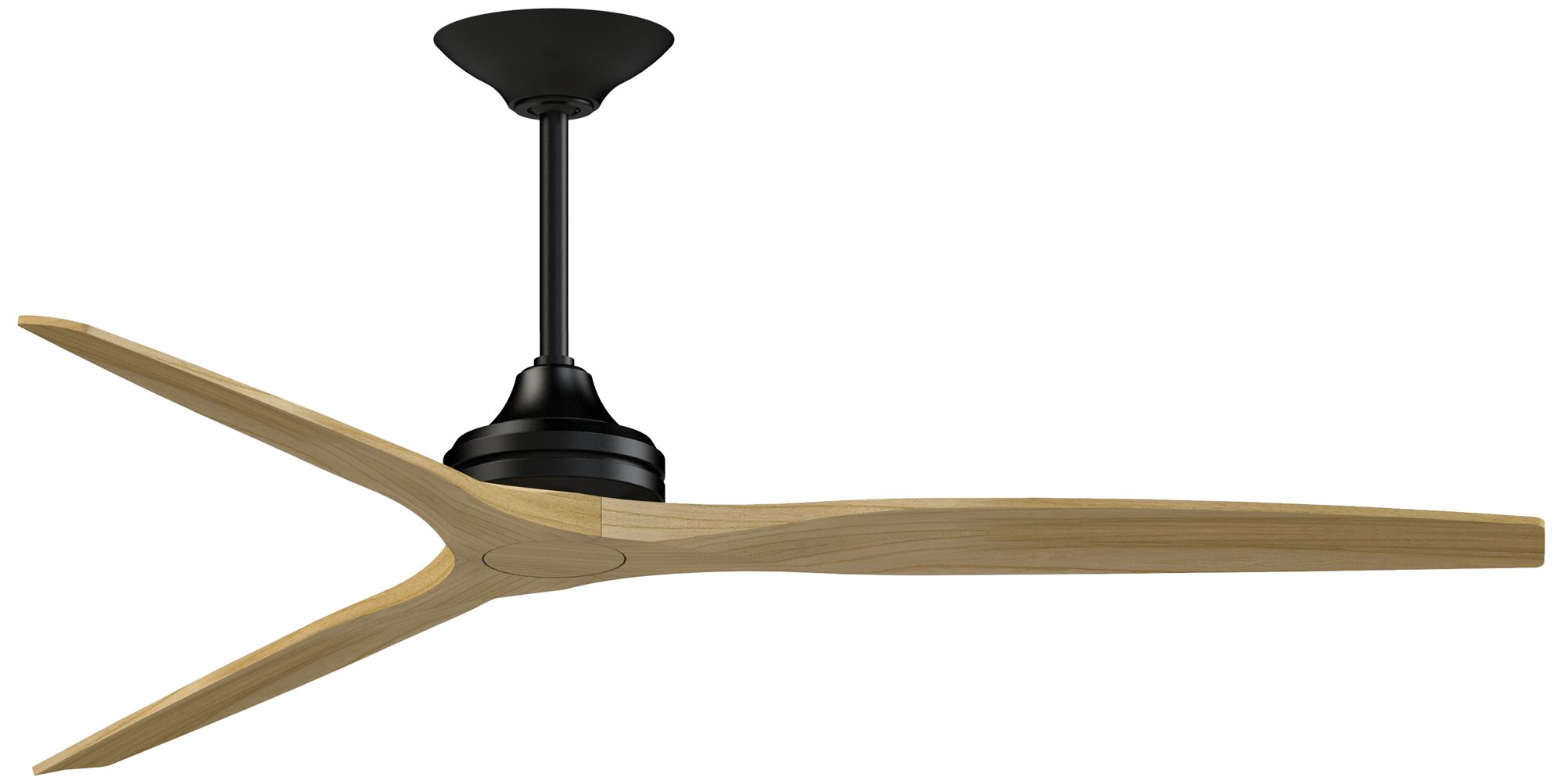 Spitfire DC Custom 72 in In/Out Smart Fan - Black w/ Natural Blades