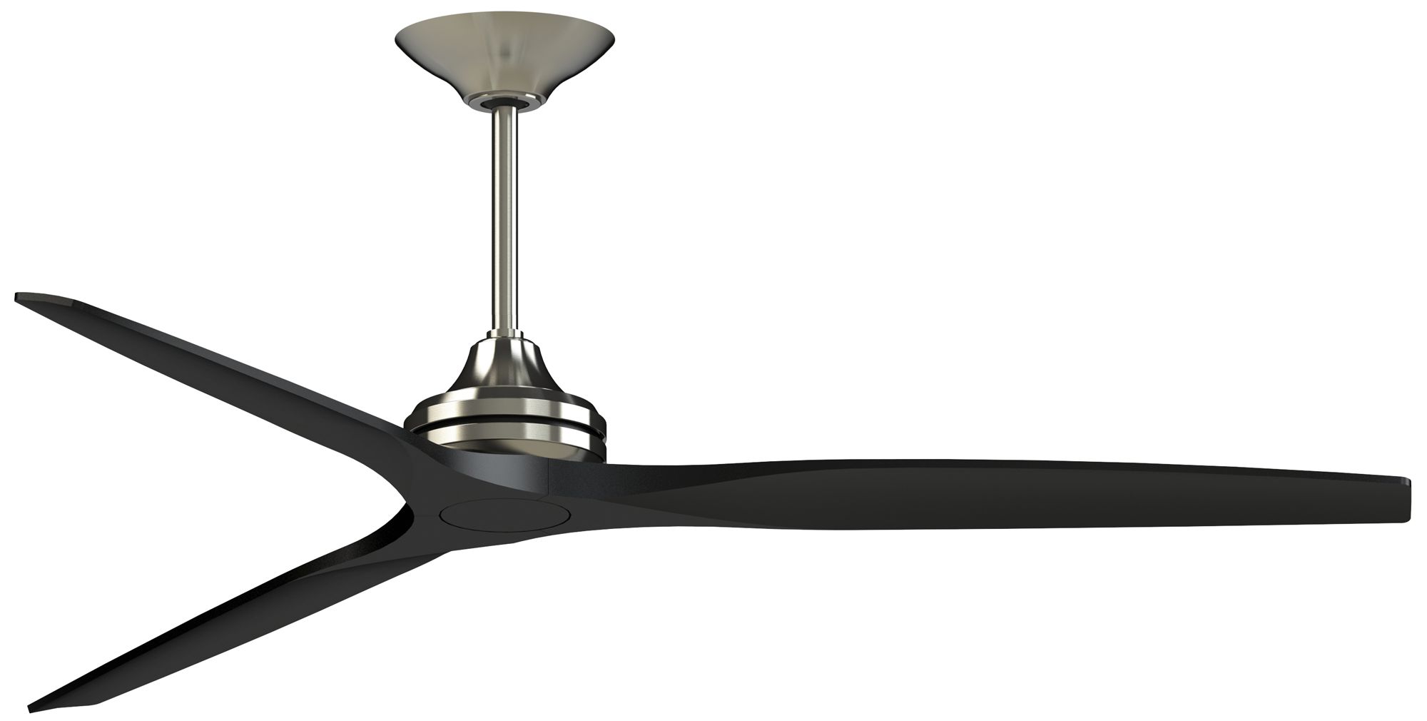 Spitfire DC Custom 72 in In/Out Smart Fan - Br. Nickel w/ Black Blades