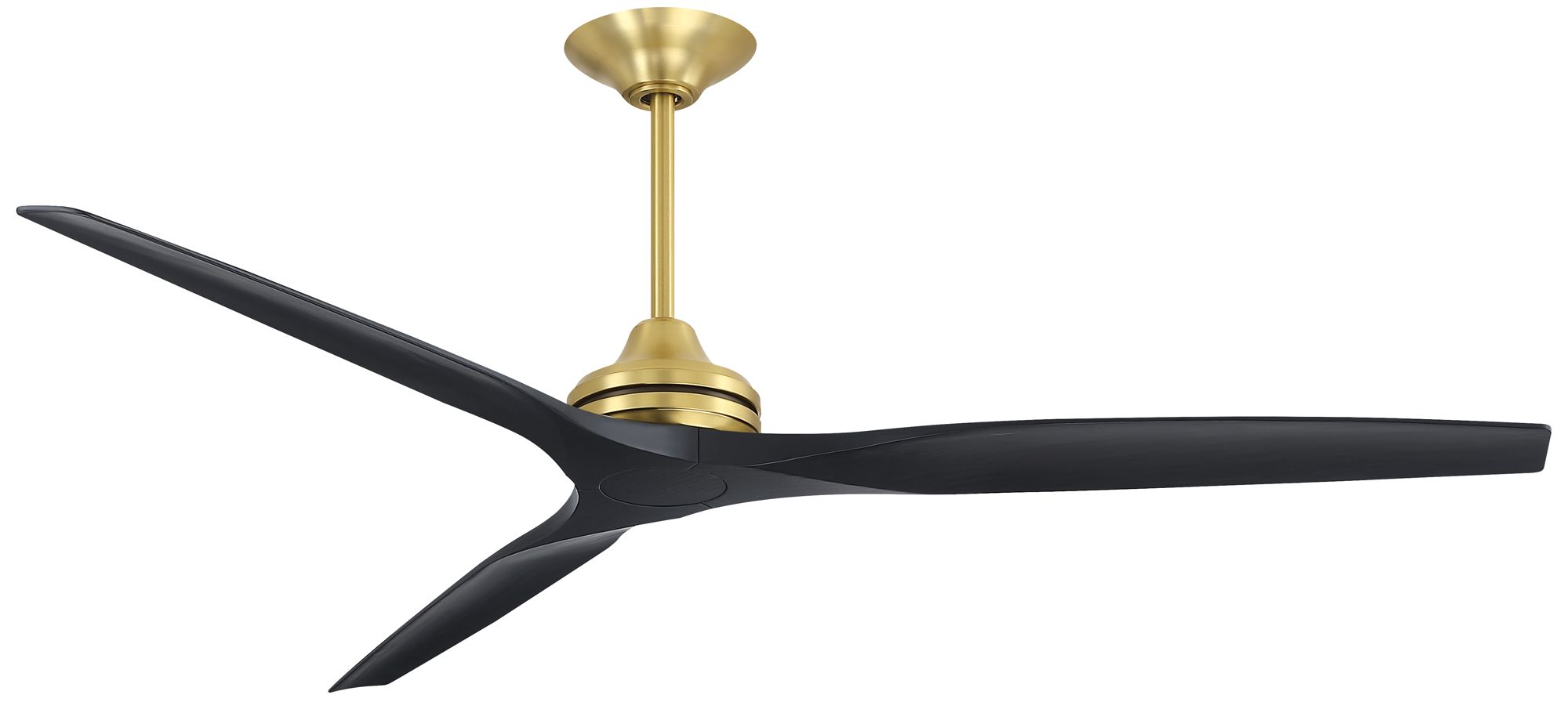 Spitfire DC Custom 72 in In/Out Smart Fan - Br. Satin Brass w/ Black Blades