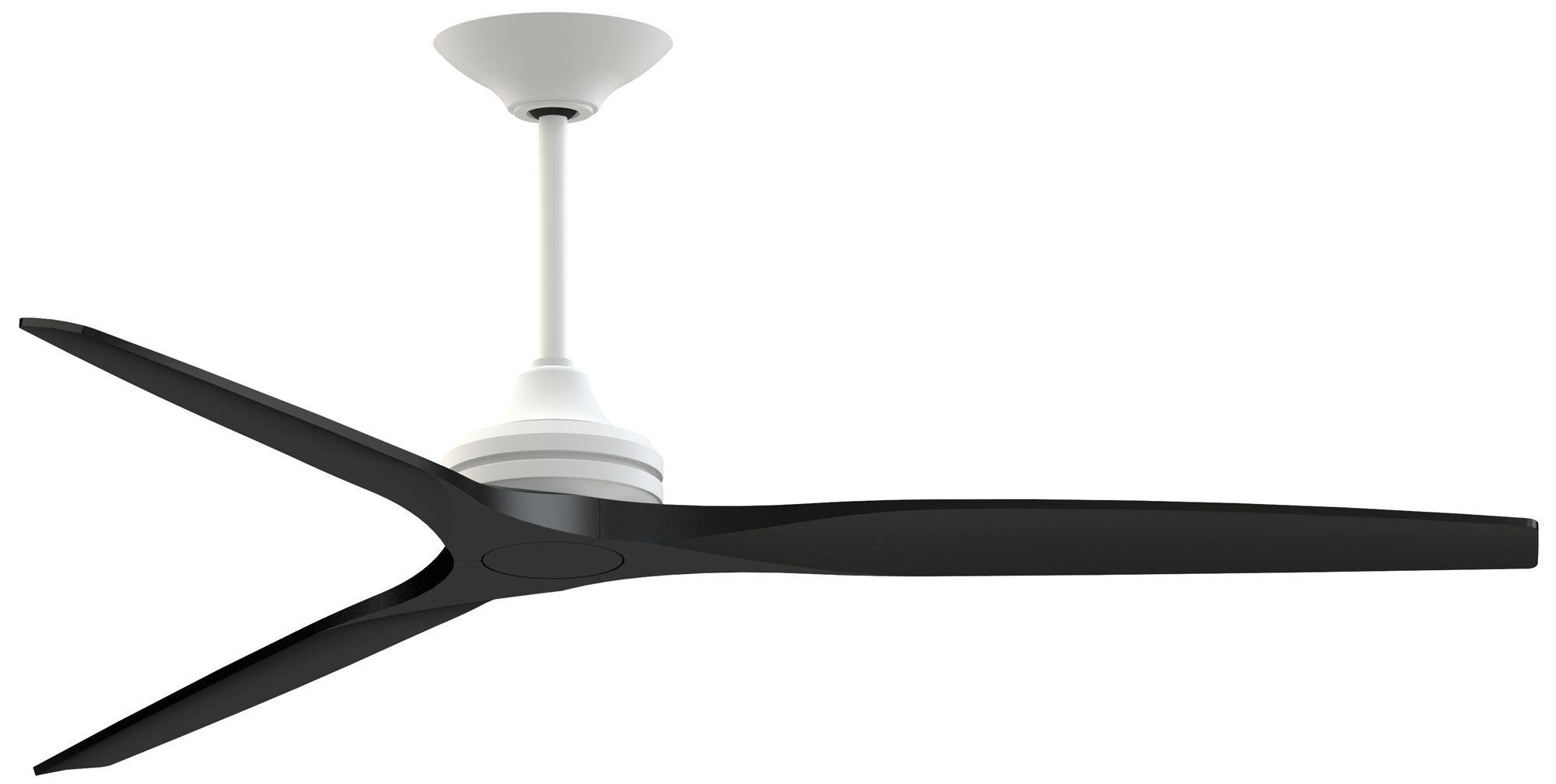 Spitfire DC Custom 72 in In/Out Smart Fan - Matte White w/ Black Blades
