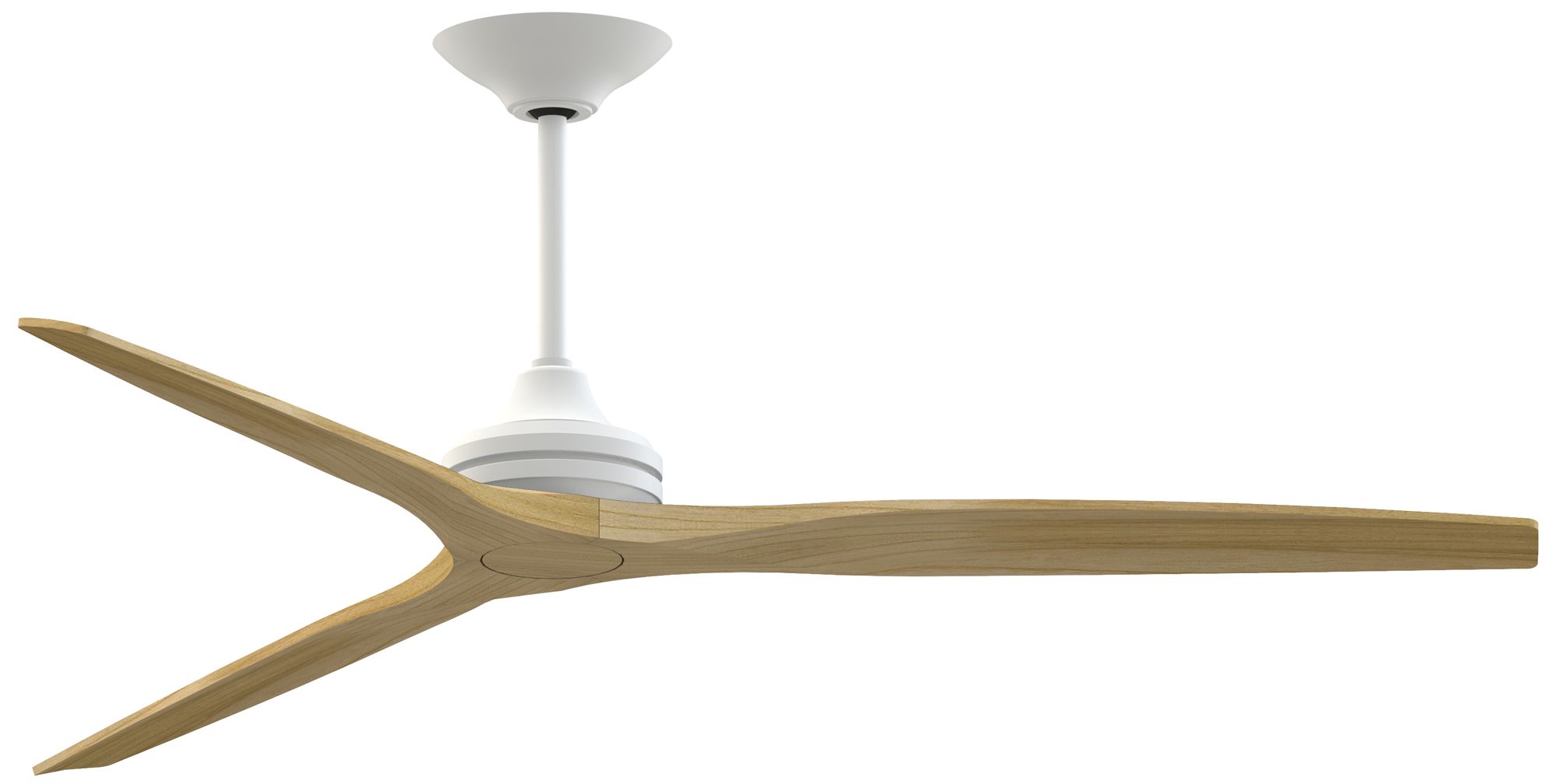 Spitfire DC Custom 72 in In/Out Smart Fan - Matte White w/ Natural Blades
