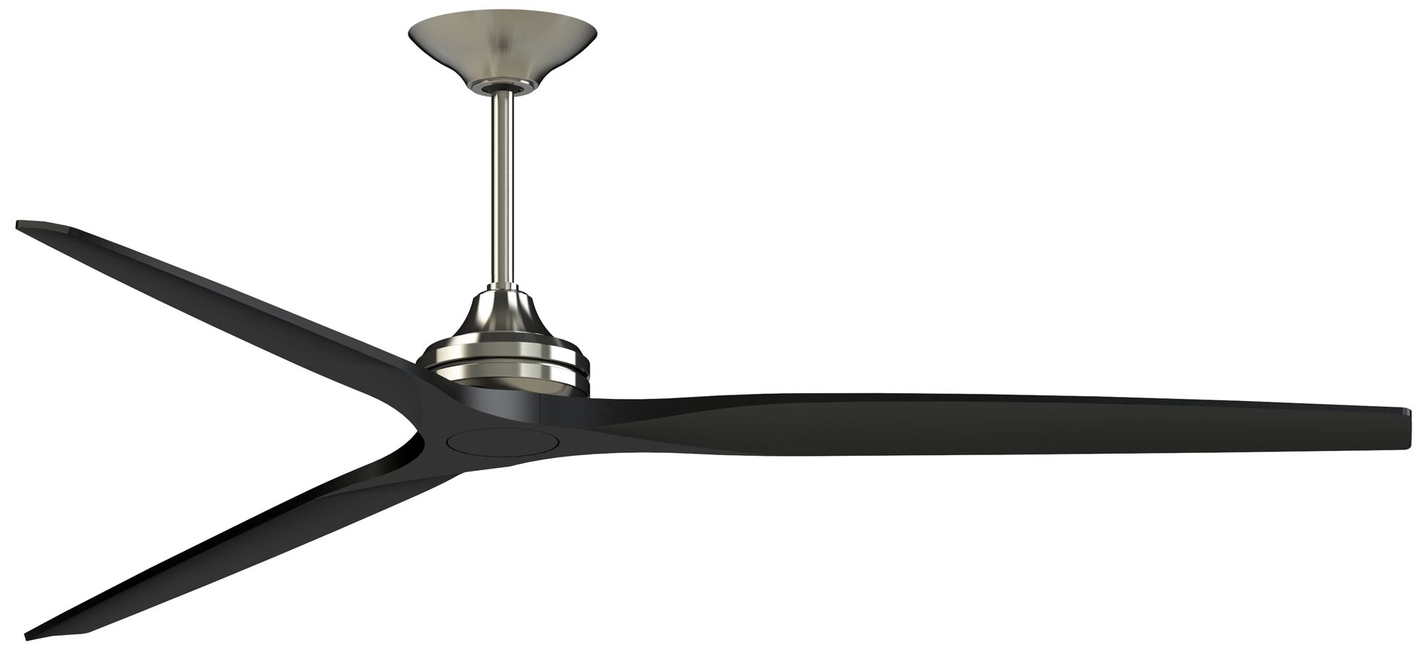 Spitfire DC Custom 84 in In/Out Smart Fan - Br. Nickel w/ Black Blades