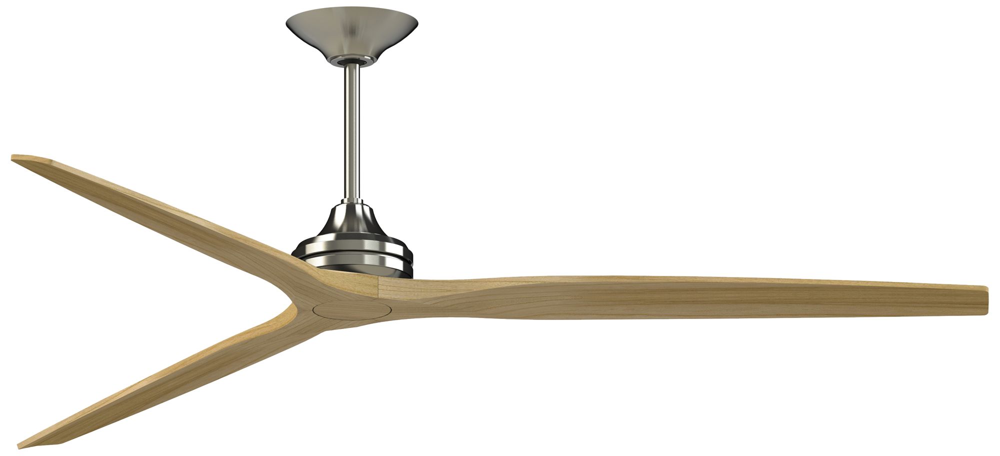 Spitfire DC Custom 84 in In/Out Smart Fan - Br. Nickel w/ Natural Blades