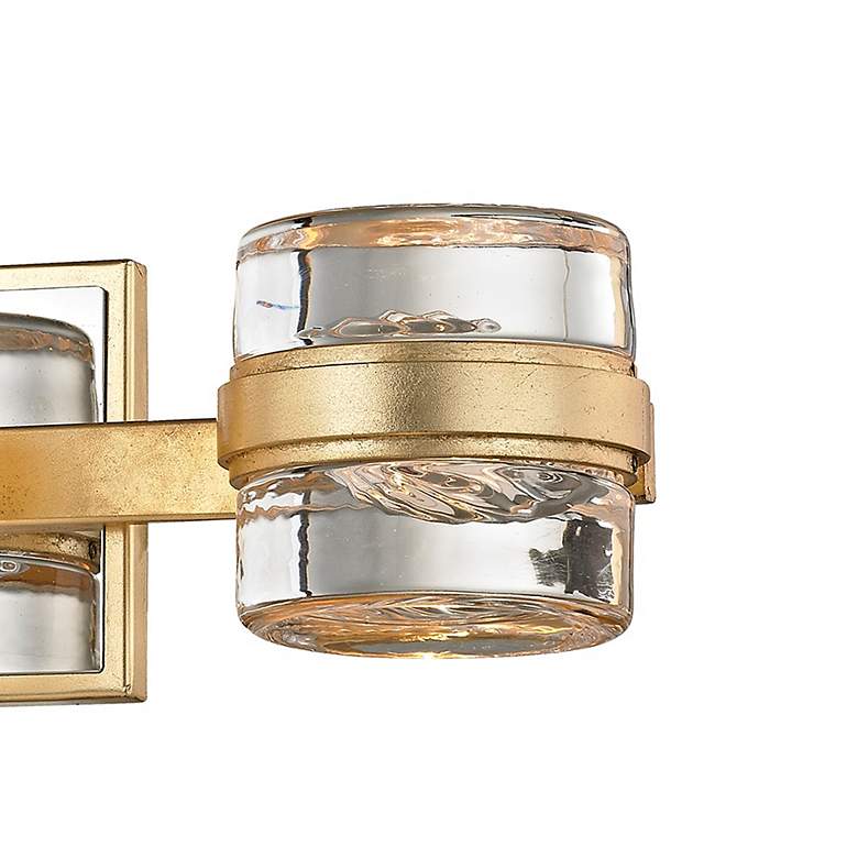 Image 3 Splash 18 1/4" Wide Gold Leaf 3-Light LED Bath Light more views