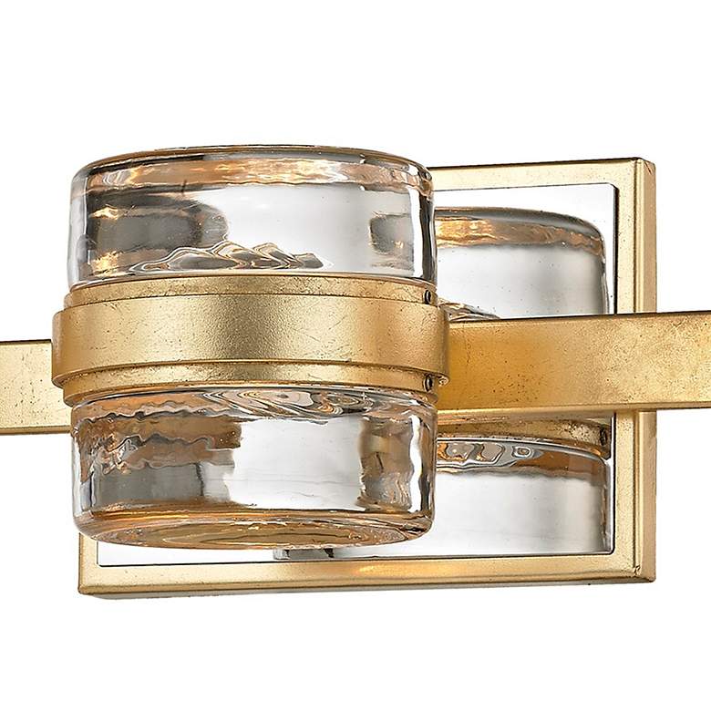 Image 4 Splash 18 1/4" Wide Gold Leaf 3-Light LED Bath Light more views