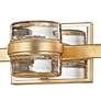 4_Splash 18 1/4" Wide Gold Leaf 3-Light LED Bath Light more views